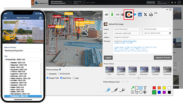 Visual information ecosystem within the Procore platform